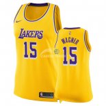 Camisetas NBA Mujer Moritz Wagner Los Angeles Lakers Amarillo Icon 18/19