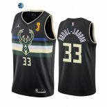 Camisetas NBA Milwaukee Bucks Kareem Abdul Jabbar 2021 Finales Negro Statement