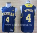 Camisetas NCAA Michigan Chirs Webber Azul