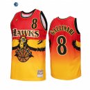Camisetas NBA Atlanta Hawks NO.8 Danilo Gallinari Oro Rojo Hardwood Classics 2022-23