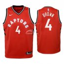 Camisetas de NBA Ninos Toronto Raptors Lorenzo Brown Rojo Icon 2018
