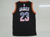 Camisetas NBA USA Bandera Edicion Especial James Negro