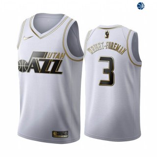 Camisetas NBA de Justin Wright-Foreman Utah Jazz Blanco Oro 19/20