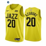 Camisetas NBA Nike Utah Jazz NO.20 Udoka Azubuike Amarillo Icon 2022-23
