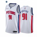 Camisetas NBA Nike Detroit Pistons NO.91 Deividas Sirvydis 75th Blanco Association 2021-22