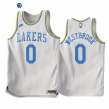 Camisetas NBA Nike Los Angeles Lakers NO.0 Russell Westbrook Blanco Classic 2022-23