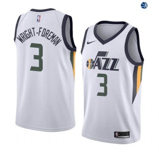Camisetas NBA de Justin Wright-Foreman Utah Jazz Blanco Association 19/20