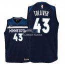 Camisetas de NBA Ninos Minnesota Timberwolves Anthony Tolliver Marino Icon 2018