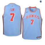 Camisetas de NBA Ninos Atlanta Hawks Jeremy Lin Azul Hardwood Classics 19/20