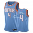 Camisetas NBA de Milos Teodisic Los Angeles Clippers Nike Azul Ciudad 2018