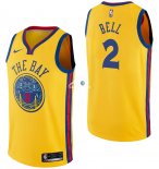 Camisetas NBA de Jordan Bell Golden State Warriors Nike Amarillo Ciudad 17/18