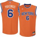 Camisetas NBA de Kristaps Porzingis New York Knicks Naranja