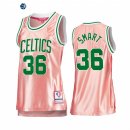 Camisetas NBA Mujer Boston Celtics NO.36 Marcus Smart 75th Aniversario Rosa Oro 2022