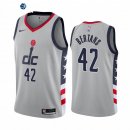 Camiseta NBA de Davis Bertans Washington Wizards NO.42# Gris Ciudad 2020-21