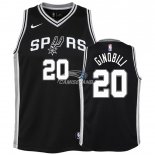 Camisetas de NBA Ninos Manu Ginobili San Antonio Spurs Negro Icon 18/19