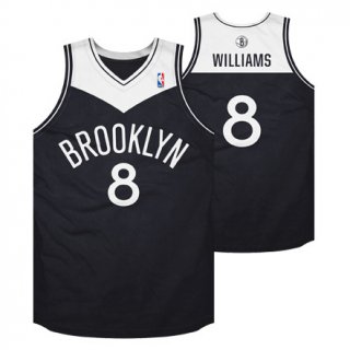 Camisetas NBA de retro Deron Williams New Jersey Nets Rev30 Negro