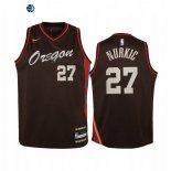 Camiseta NBA Ninos Portland Trail Blazers Jusuf Nurkic Negro Ciudad 2020