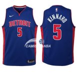 Camiseta NBA Ninos Detroit Pistons Luke Kennard Azul Icon 17/18