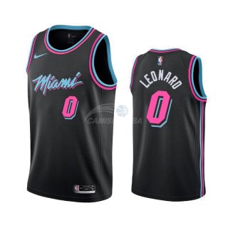 Camisetas NBA de Meyers Leonard Miami Heat Nike Negro Ciudad 2019/20