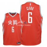 Camisetas de NBA Ninos Houston Rockets Gary Clark Nike Rojo Ciudad 2018