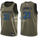 Camisetas NBA Salute To Servicio Minnesota Timberwolves Kevin Garnett Nike Ejercito Verde 2018