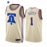 Camisetas NBA Edición ganada Philadelphia Sixers Mike Scott Crema 2020-21
