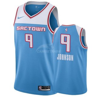 Camisetas NBA de B.J. Johnson Sacramento Kings Azul Ciudad