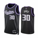 Camisetas NBA Nike Sacramento Kings NO.30 Damian Jones 75th Season Diamante Negro Ciudad 2022