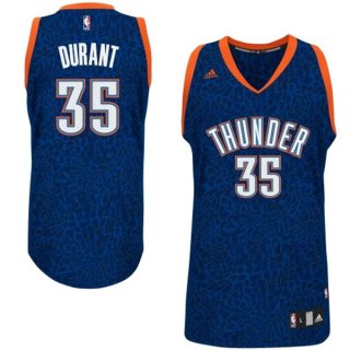 Camisetas NBA Oklahoma City Thunder Luz Leopardo Durant Azul