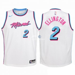 Camisetas de NBA Ninos Miami Heat Wayne Ellington Nike Blanco Ciudad 2018