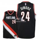 Camisetas de NBA Ninos Portland Trail Blazers Anfernee Simons Negro Icon 2018