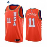 Camisetas NBA de Trae Young Rising Star 2020 Naranja