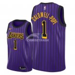 Camisetas NBA de Kentavious Caldwell Pope Los Angeles Lakers Nike Púrpura Ciudad 18/19