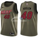 Camisetas NBA Salute To Servicio Miami Heat Udonis Haslem Nike Ejercito Verde 2018