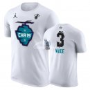 Camisetas NBA de Manga Corta Dwyane Wade All Star 2019 Blanco
