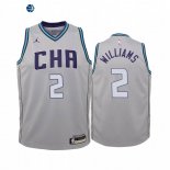 Camiseta NBA Ninos Charlotte Hornets Marvin Williams Gris Ciudad 2019-20