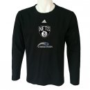 Camisetas NBA Manga Larga Brooklyn Nets Negro Blanco
