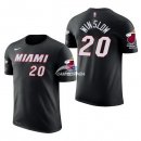 Camisetas NBA de Manga Corta Justise Winslow Miami Heats Negro 17/18