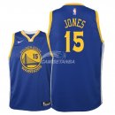 Camisetas de NBA Ninos Golden State Warriors Damian Jones Azul Icon 2018