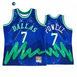 Camisetas NBA Dallas Mavericks NO.7 Dwight Powell Azul Throwback 2022