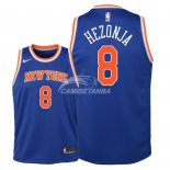 Camisetas de NBA Ninos New York Knicks Mario Hezonja Azul Icon 2018