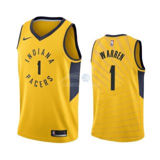 Camisetas NBA de T.J. Warren Gray Indiana Pacers Amarillo Statement 2019/20