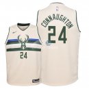 Camisetas de NBA Ninos Milwaukee Bucks Pat Connaughton Nike Crema Ciudad 18/19