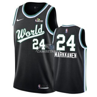 Camisetas NBA de Lauri Markkanen Rising Star 2019 Negro Verde
