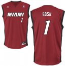 Camisetas NBA de Retro Chris Bosh Miami Heats Rojo Negro