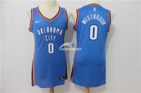 Camisetas NBA Mujer Russell Westbrook Oklahoma Thunder Azul Icon 17/18