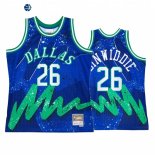 Camisetas NBA Dallas Mavericks NO.26 Spencer Dinwiddie Azul Throwback 2022