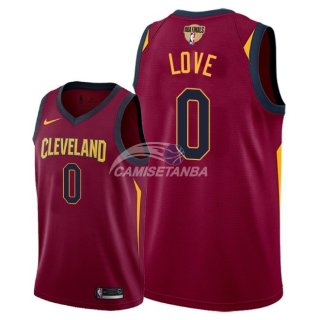 Camisetas NBA Cleveland Cavaliers Kevin Love 2018 Finales Rojo Icon Parche
