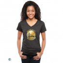 Camisetas NBA Mujer Golden State Warriors Negro Oro