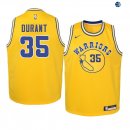 Camisetas de NBA Ninos Golden State Warriors Kevin Durant Oro Hardwood Classics 19/20